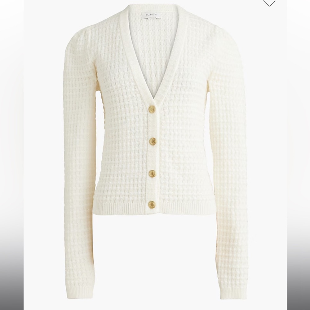 J. Crew Textured v-neck Cardigan Sweater
